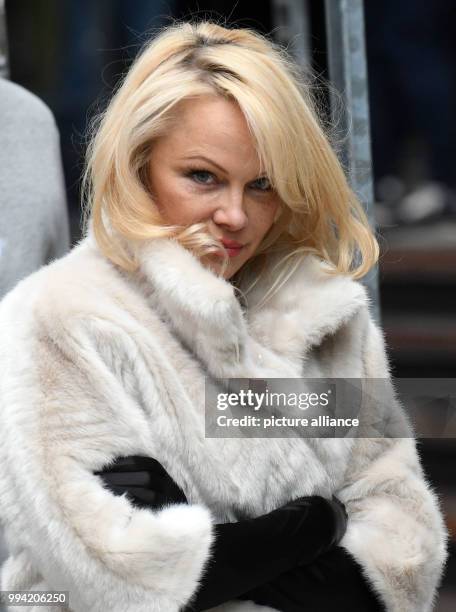 The actress Pamela Anderson can be seen during a photo call at the presentation of Klok's 'House of Mystery' tour in Cologne, Germany, 13 September...