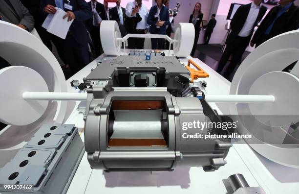 Dpatop - A drive system for electric vehicles is on display at the Bosch stand at the Internationale Automobil-Ausstellung in Frankfurt am Main,...