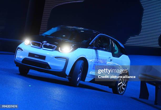 An electrically driven BMW i3 is presented at the Internationale Automobil-Ausstellung in Frankfurt am Main, Germany, 13 September 2017. From 14-24...