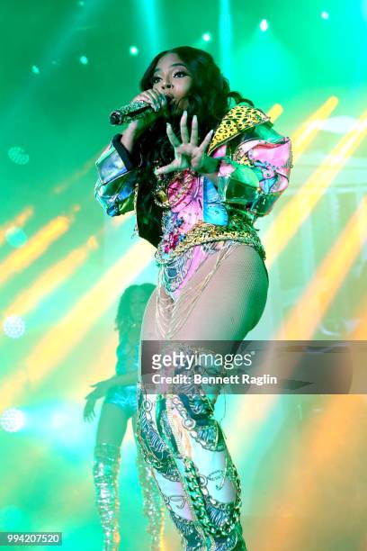 Ashanti performs onstage during the 2018 Essence Festival presented by Coca-Cola - Day 3 at Louisiana Superdome on July 7, 2018 in New Orleans,...