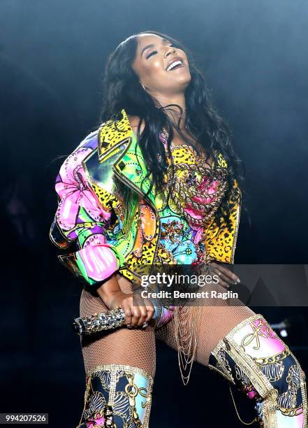 Ashanti performs onstage during the 2018 Essence Festival presented by Coca-Cola - Day 3 at Louisiana Superdome on July 7, 2018 in New Orleans,...