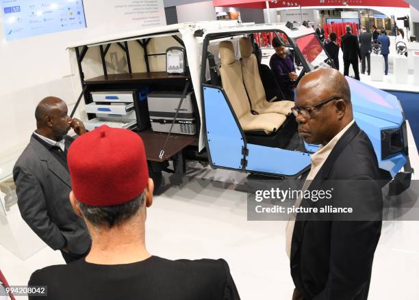 The "aCar", an electronic car for Africa can be seen at the stand of the Technical University Munich at the International Motor Show Germany in...