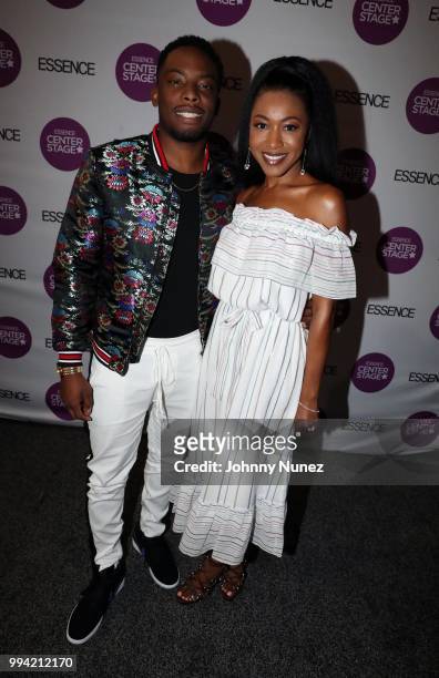 Woody McClain and Gabrielle Dennis attend the 2018 Essence Festival - Day 3 on July 8, 2018 in New Orleans, Louisiana.