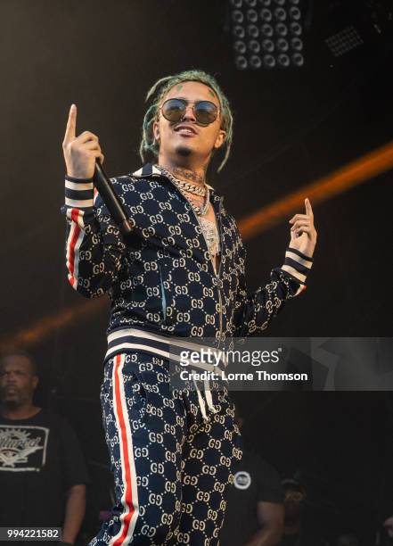 Lil Pump performs during Wireless Festival 2018 at Finsbury Park on July 8th, 2018 in London, England.
