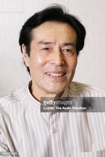 Actor Go Kato speaks during the Asahi Shimbun interview on June 2, 2007 in Tokyo, Japan.