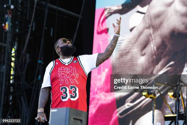 Rick Ross performs during Wireless Festival 2018 at Finsbury Park on July 8th, 2018 in London, England.