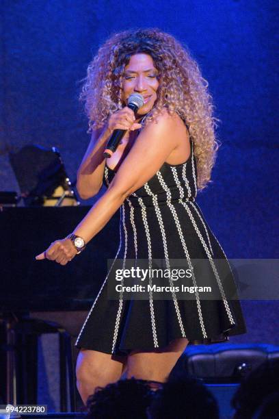 Singer Cherrelle performs on stage at City Winery on July 8, 2018 in Atlanta, Georgia.