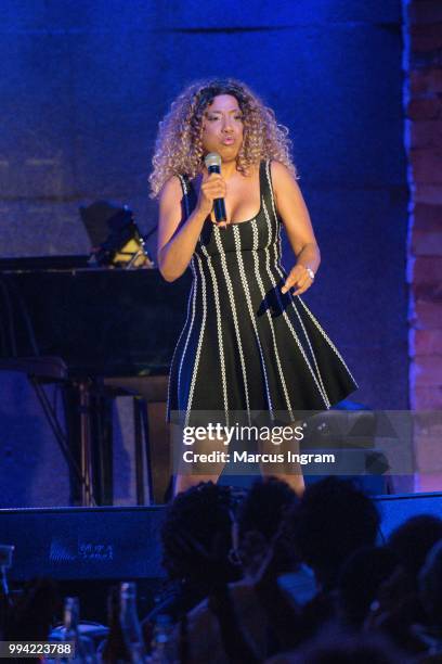 Singer Cherrelle performs on stage at City Winery on July 8, 2018 in Atlanta, Georgia.