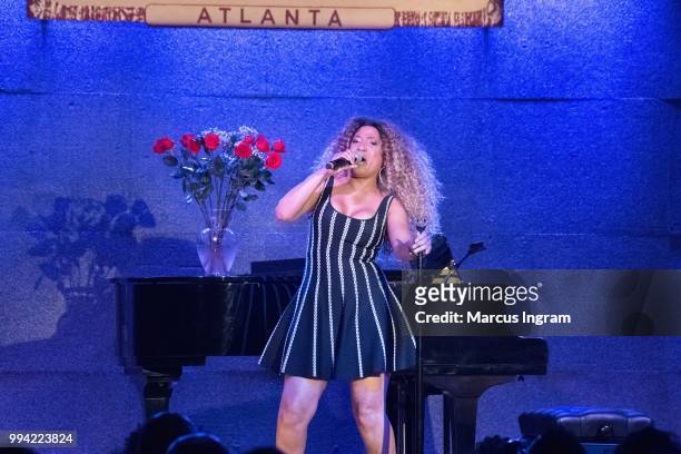 Singer Cherrelle performs on stage at City Winery on July 8, 2018 in Atlanta, Georgia.