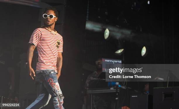 Slim Jxmmi of Rae Sremmurd performs during Wireless Festival 2018 at Finsbury Park on July 8th, 2018 in London, England.