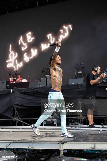 Swae Lee of Rae Sremmurd performs during Wireless Festival 2018 at Finsbury Park on July 8th, 2018 in London, England.