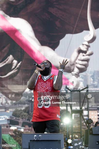 Rick Ross performs during Wireless Festival 2018 at Finsbury Park on July 8th, 2018 in London, England.