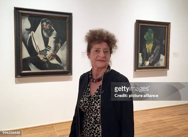 Meret Meyer, granddaughter of Marc Chagall, visits the exhibition 'Chagall - The Breakthrough Years, 1911-1919' in Basel, Switzerland, 14 September...