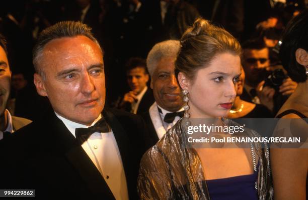 Dennis Hopper a la soiree 'ln bed with Madonna' au Festival de Cannes le 13 mai 1991 a Cannes, France.