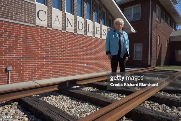 Holocaust survivor Eva Mozes Kor stands outside the CANDLES Holocaust Museum and Education Center in Terre Haute, Indiana, during the filming of the...