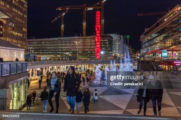 christmas moose, sergels torg, stockholm - rudolph stock pictures, royalty-free photos & images