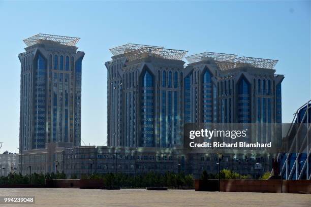 The Millennium Towers in Astana, capital city of Kazakhstan, 2016.