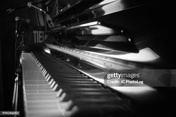 the lonely keys - ebony wood stock pictures, royalty-free photos & images