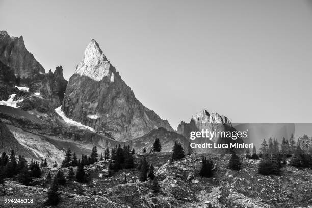 aiguille noire de peteurey - aiguille noire stock pictures, royalty-free photos & images