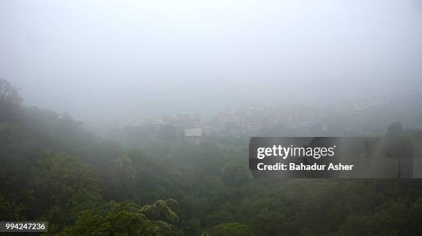 moring fog at lavasa - bahadur stock pictures, royalty-free photos & images