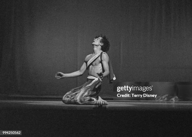 Russian ballet dancer Rudolf Nureyev rehearses for his London debut at the Theatre Royal on Drury Lane, 2nd November 1961. He will be taking part in...