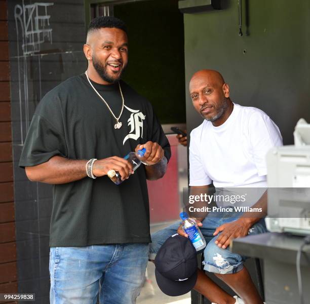 Ant and Alex Gidewon attends The 4th of July Day Party at Compound on July 4, 2018 in Atlanta, Georgia.