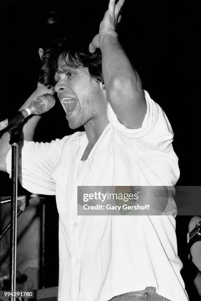 American Rock, County, and Folk musician John Cougar performs at Greenwich Village's Bottom Line nightclub, New York, New York, September 10, 1979.