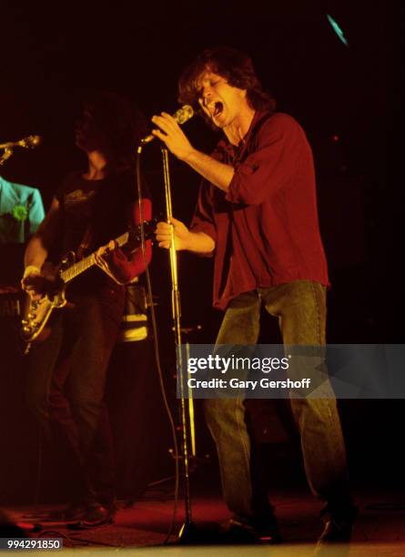 American Rock, County, and Folk musician John Cougar performs at Greenwich Village's Bottom Line nightclub, New York, New York, September 10, 1979....