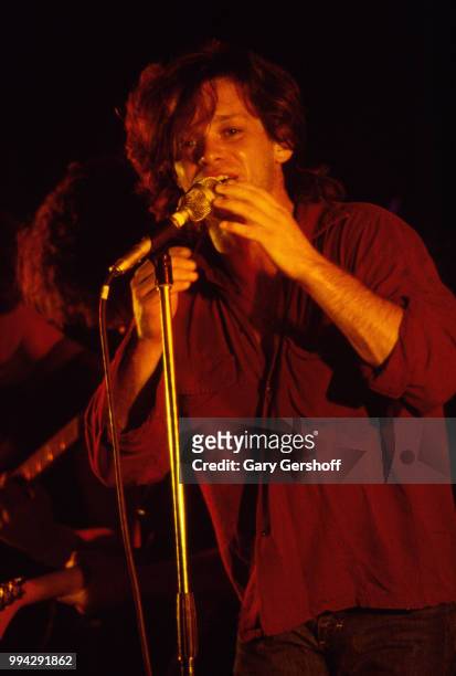 American Rock, County, and Folk musician John Cougar performs at Greenwich Village's Bottom Line nightclub, New York, New York, September 10, 1979....