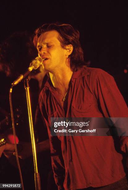 American Rock, County, and Folk musician John Cougar performs at Greenwich Village's Bottom Line nightclub, New York, New York, September 10, 1979....