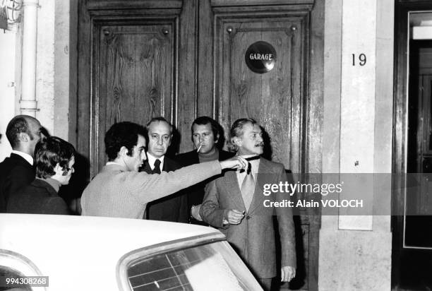 Le juge Renaud assiste à la reconstitution de l'enlèvement de Mr Marin-Laflèche en novembre 1974 à Lyon, France.