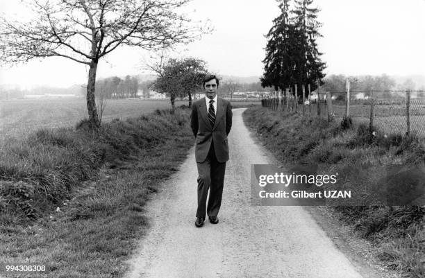 Le secrétaire général de l'UDR Yves Guéna les 17, 18 et 19 avril 1976 à Périgueux, France.