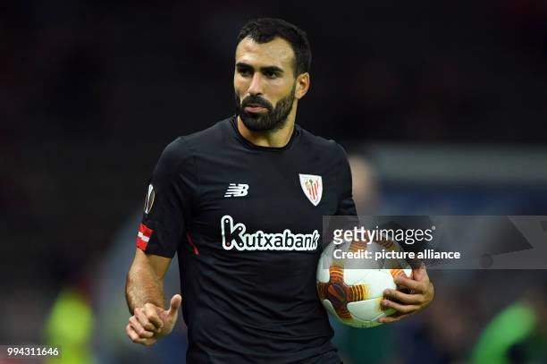 Bilbao's Mikel Balenziaga Oruesagasti during the Europa League soccer match between Hertha BSC and Athletic Bilbao, group phase, group J, 1. Match...