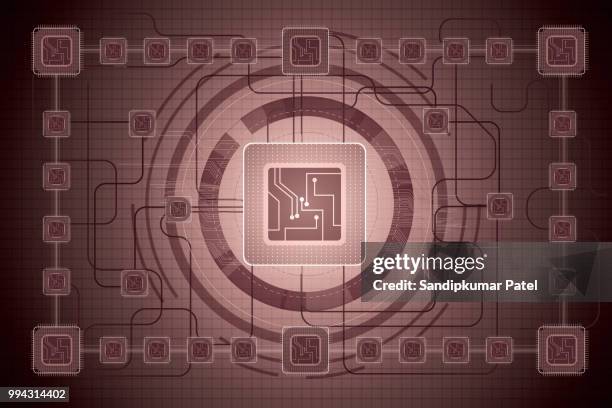 vector futuristic circuit board , electronic motherboard background - data driven engineering stock illustrations