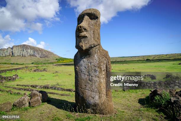 ahu tongariki moai påskön rapa nui isla de pascua - pascua bildbanksfoton och bilder