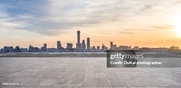 financial city panoramic  beijing - dukai stockfoto's en -beelden