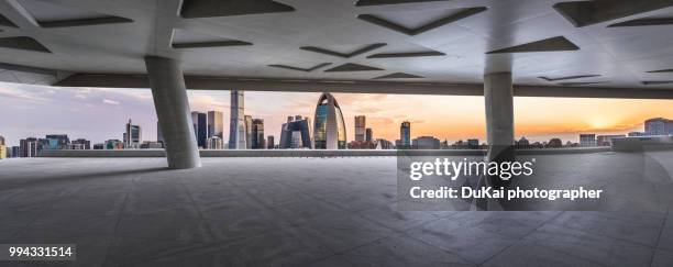 beijing empty parking garage building - china world trade center stock pictures, royalty-free photos & images