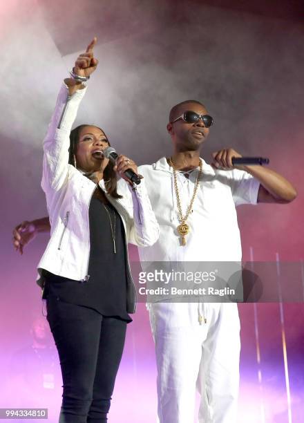Lyte and Agil Davidson of Wreckx-n-Effect perform onstage during the 2018 Essence Festival presented by Coca-Cola - Day 3 at Louisiana Superdome on...