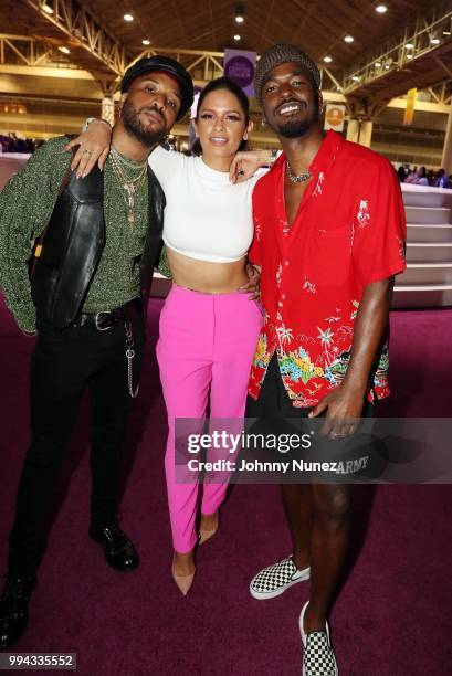 Rotimi, Rocsi Diaz, and Luke James attends the 2018 Essence Festival - Day 3 on July 8, 2018 in New Orleans, Louisiana.
