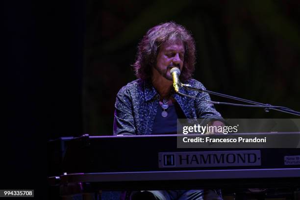 Gregg Rolie performs on stage during Lucca Summer Festival at Piazza Napoleone on July 8, 2018 in Lucca, Italy.