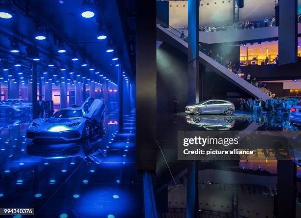 An AMG-sports car , and a E-Mercedes are presented in Frankfurt am Main, Germany, 16 September 2017. The International Motor Show Germany takes place...