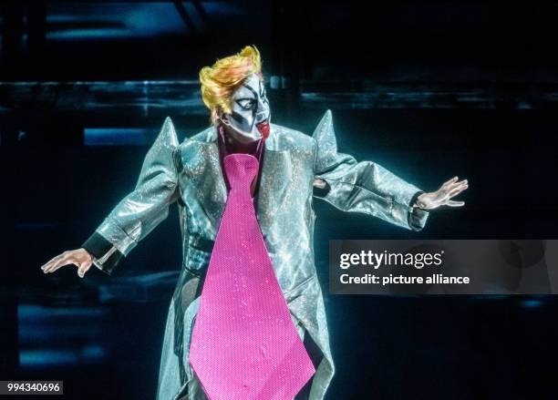 The singer Vladimir Baykov as "Klingsor" singing at the photo rehearsal of Richard Wagner's "Parsifal" in Hamburg, Germany, 11 September 2017. The...