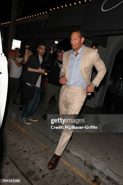 Alex Rodriguez is seen on July 08, 2018 in Los Angeles, California.