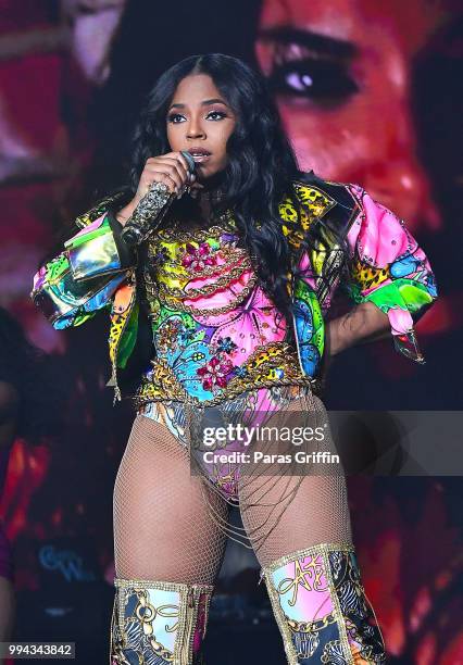 Ashanti performs onstage during the 2018 Essence Festival - Day 3 at Louisiana Superdome on July 7, 2018 in New Orleans, Louisiana.