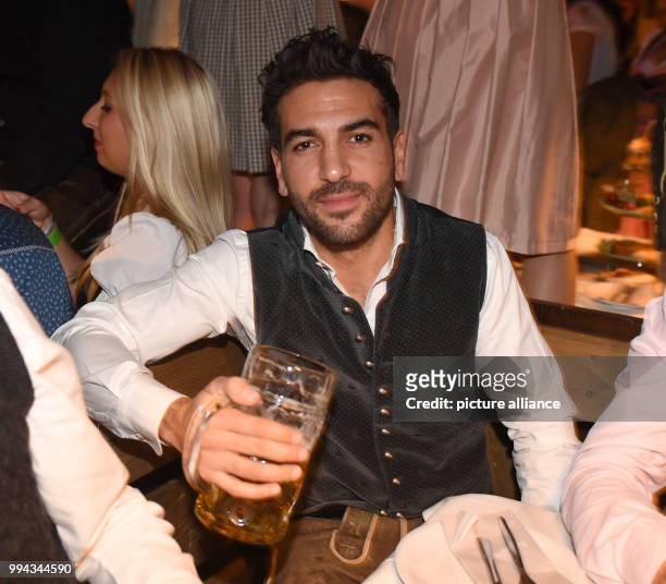The actor Elyas M Barek seen in the Kaefer festival tent on the opening day of the Oktoberfest funfair in Munich, Germany, 16 September 2017. Photo:...