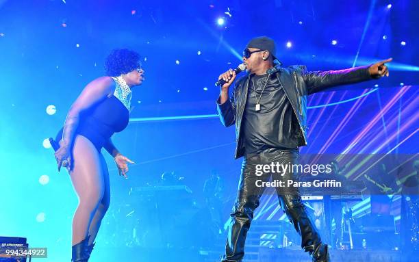 Fantasia and K-Ci perform onstage during the 2018 Essence Festival - Day 3 at Louisiana Superdome on July 7, 2018 in New Orleans, Louisiana.