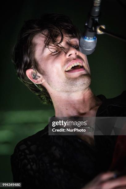 The english singer and song-writer James Bay performing live at Unaltrofestival 2018 Circolo Magnolia Segrate, Milan, Italy, on 8 July 2018.