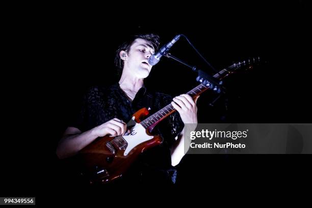 The english singer and song-writer James Bay performing live at Unaltrofestival 2018 Circolo Magnolia Segrate, Milan, Italy, on 8 July 2018.