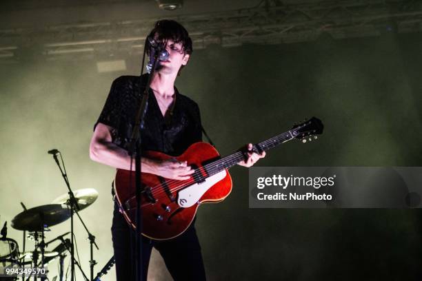 The english singer and song-writer James Bay performing live at Unaltrofestival 2018 Circolo Magnolia Segrate, Milan, Italy, on 8 July 2018.