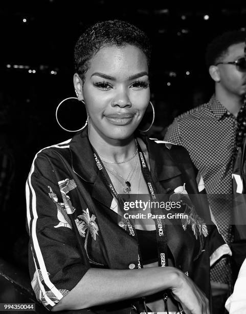 Teyana Taylor attends the 2018 Essence Festival - Day 3 at Louisiana Superdome on July 8, 2018 in New Orleans, Louisiana.